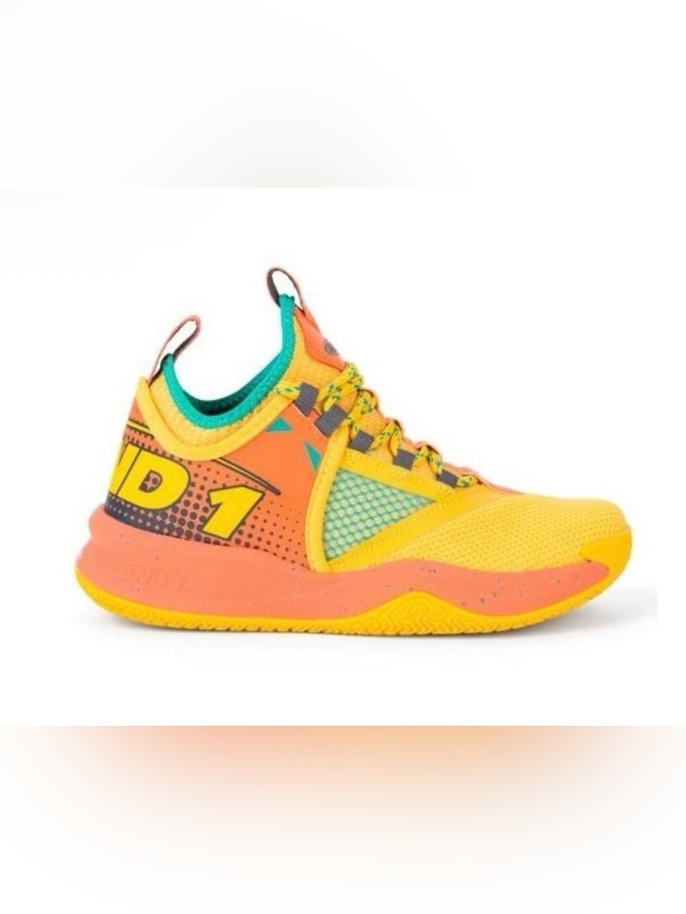 AND1 Charge Jr Basketball Shoes Freesia/Melon Run DNA size Youth 6 NWT